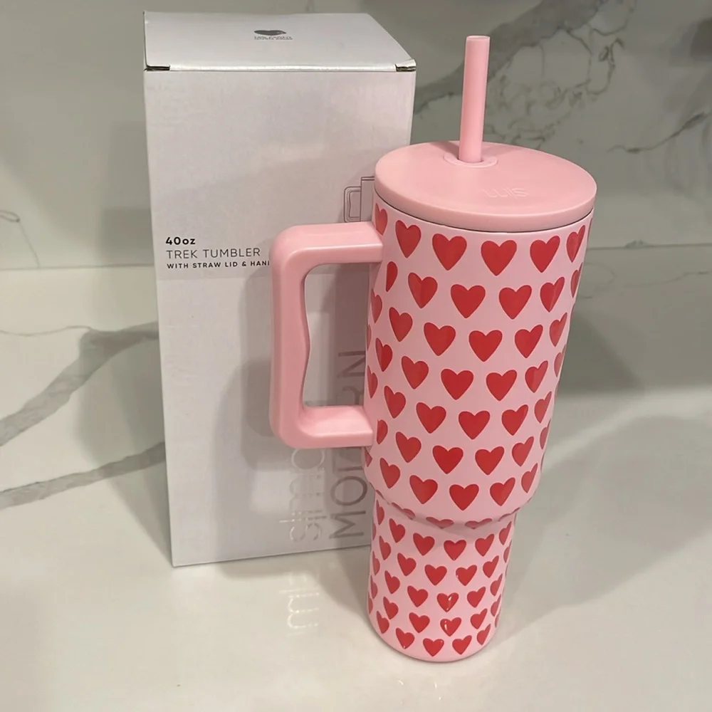 Simple Modern - SWEETHEART ♥️ Pink and Red 40oz Trek Tumbler - NWT!